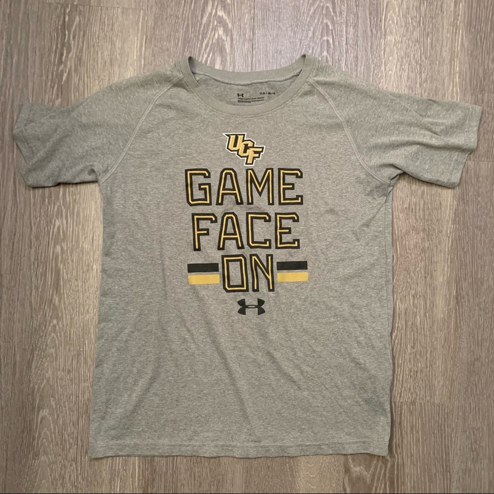 UCF Knights Under Armour “Game Face On” Loose Fit Tee Youth Boy’s Size Large